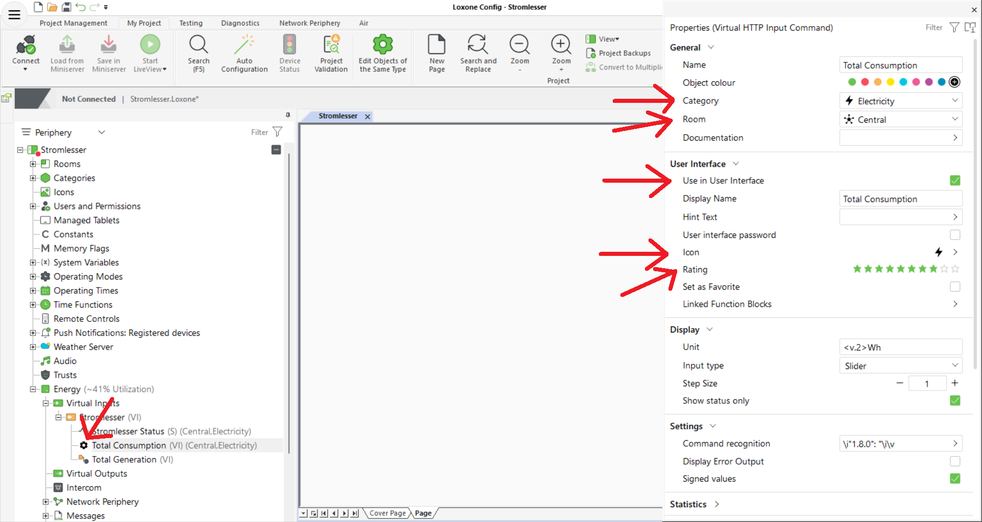 Command Properties Setup