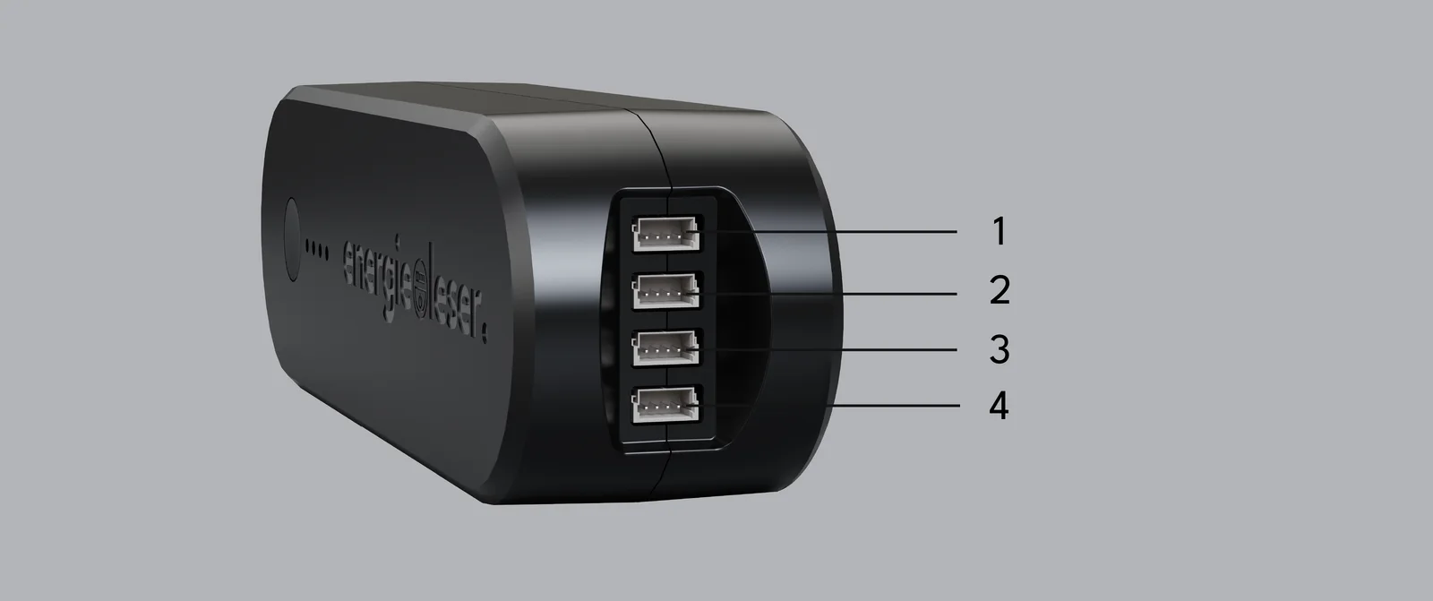 energieleser.node with the four numbered ports 1 to 4